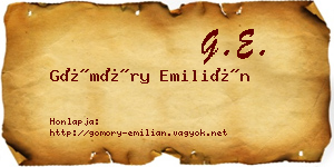 Gömöry Emilián névjegykártya
